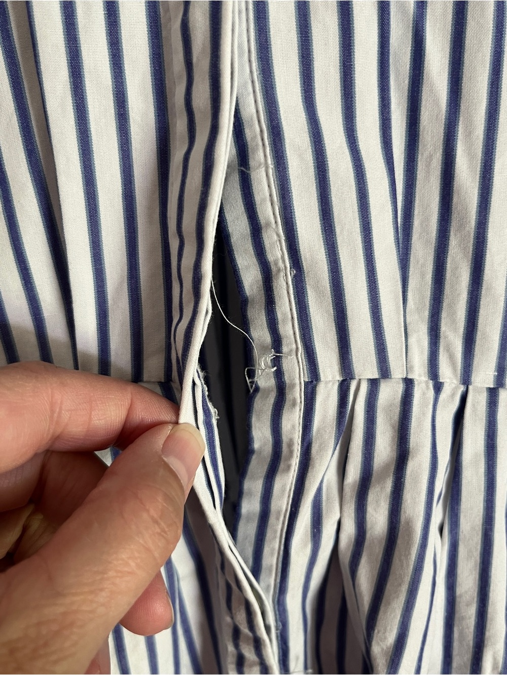 Victoria Beckham for Target Blue & White Striped High Low Shirt Dress - Size L - Picture 4 of 8